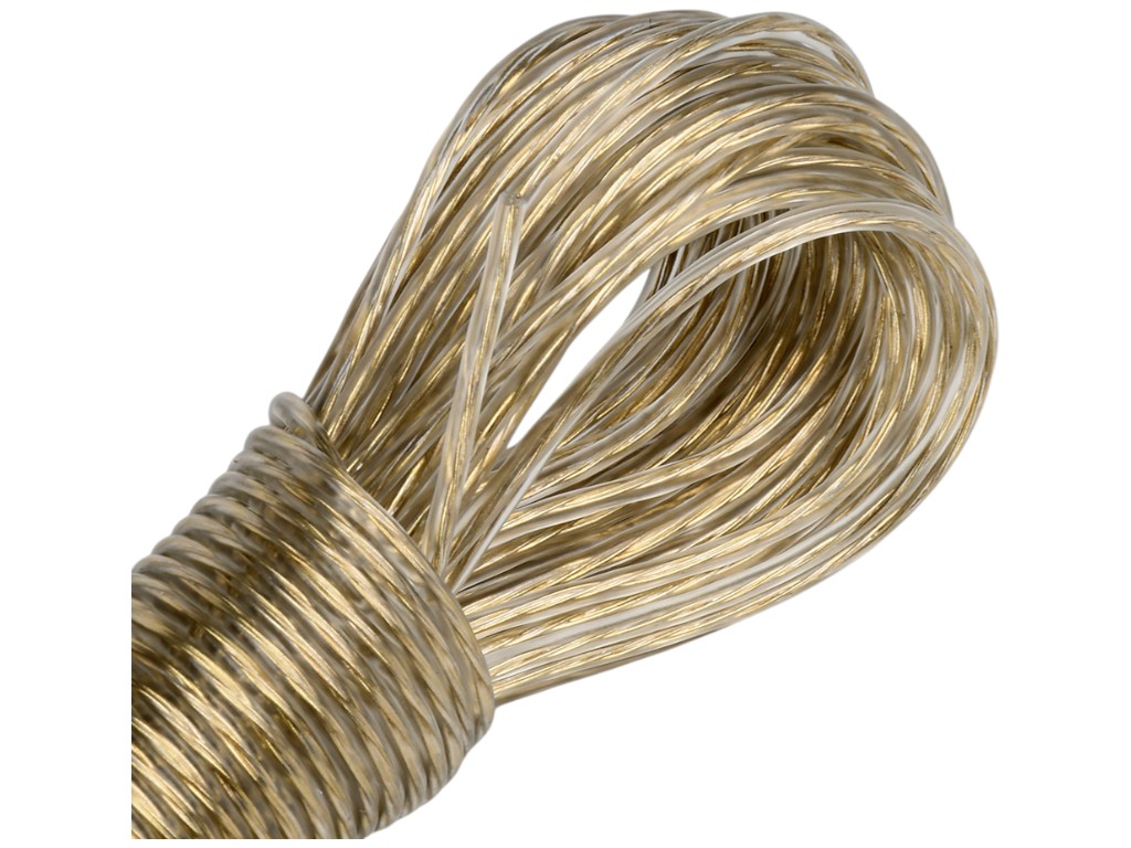 Веревка бельевая, металл, пластик, 20м, цвет прозрачный