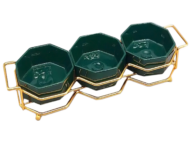 Менажниці на підставці Malachite 31,5х10х5,5см (ціна за набір 4 предмети)