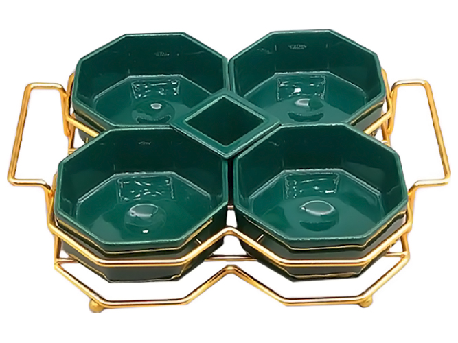 Менажницы на подставке Malachite 24х18,5х5,5см (цена за набор 6 предметов)