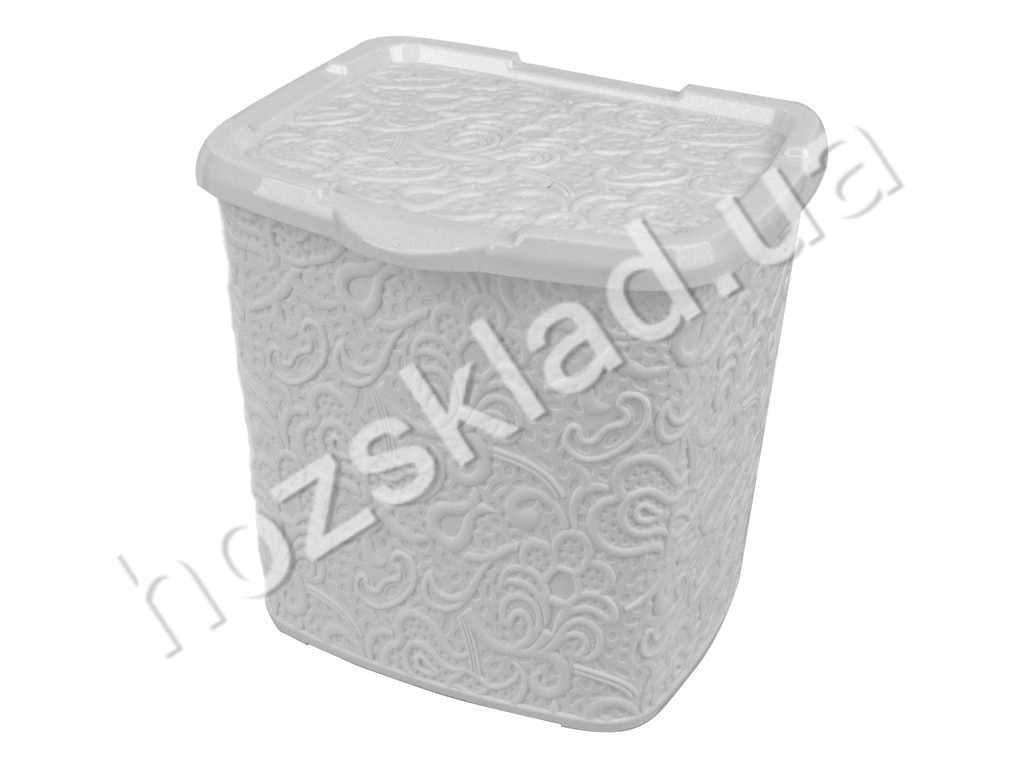 Кошик для порошку з кришкою сіра 6,25л Elif