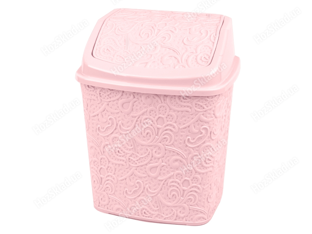 Ведро для мусора розовое 5л Elif