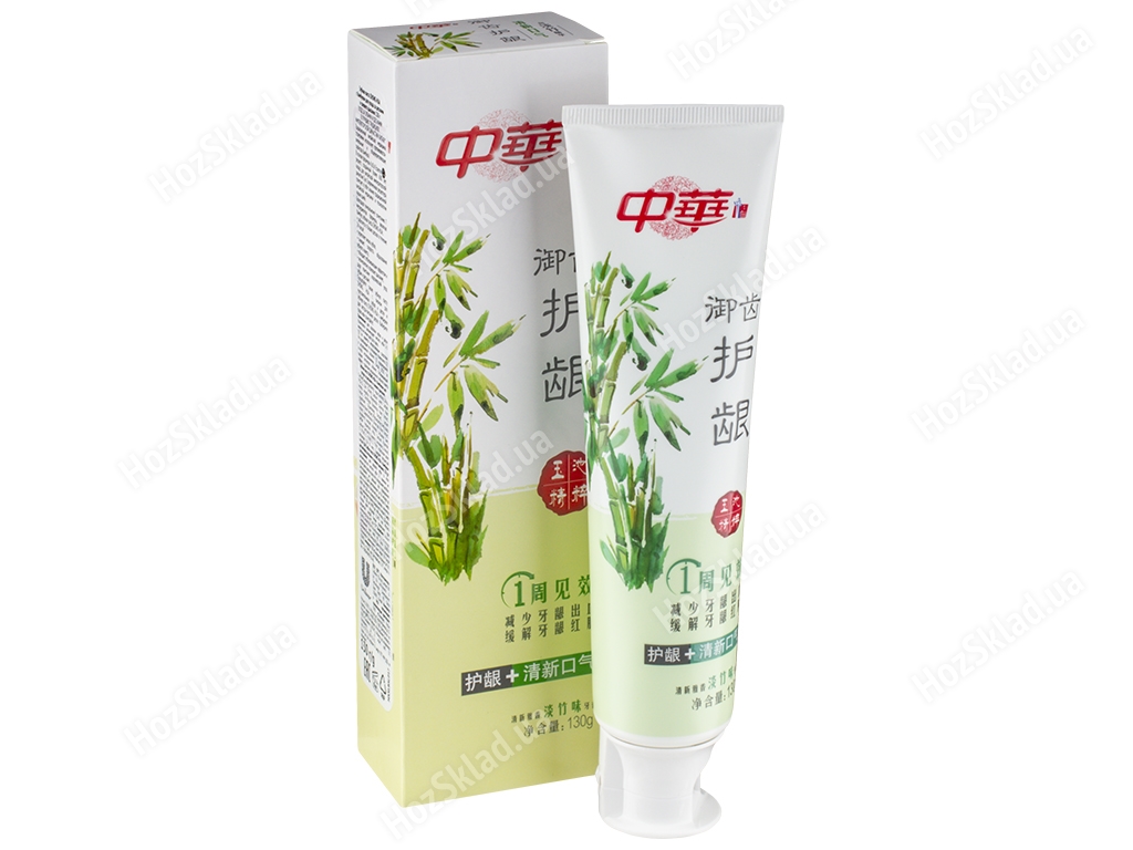Зубна паста Zhong Hua з бамбуком для догляду за яснами та свіжого дихання 130 г
