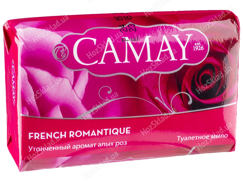 Мило туалетне тверде Camay Романтик з ароматом червоних троянд 85г