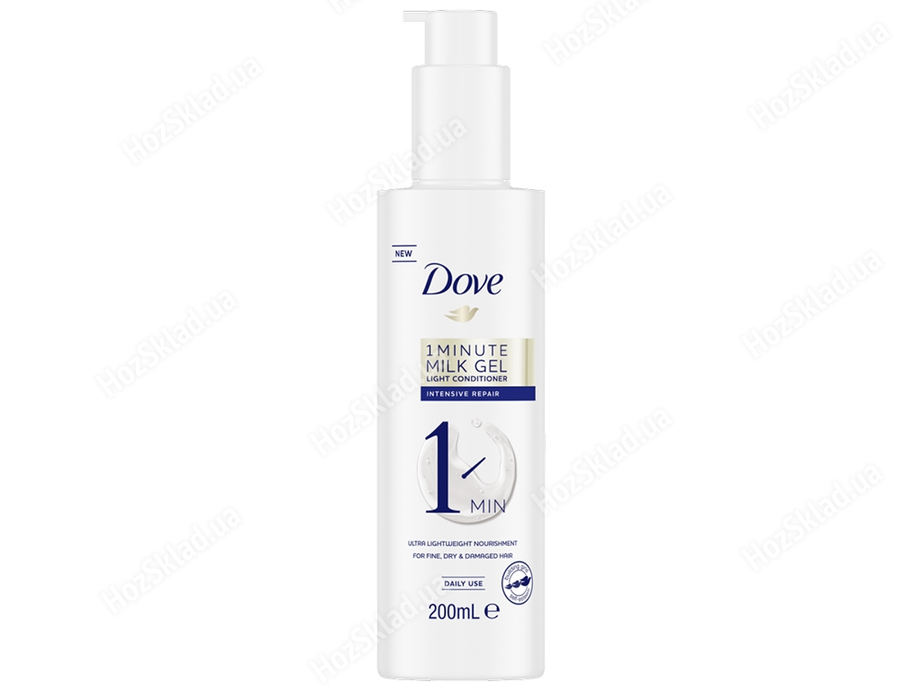 Кондиціонер-гель для волосся Dove Інтенсивне відновлення Молочний 200мл