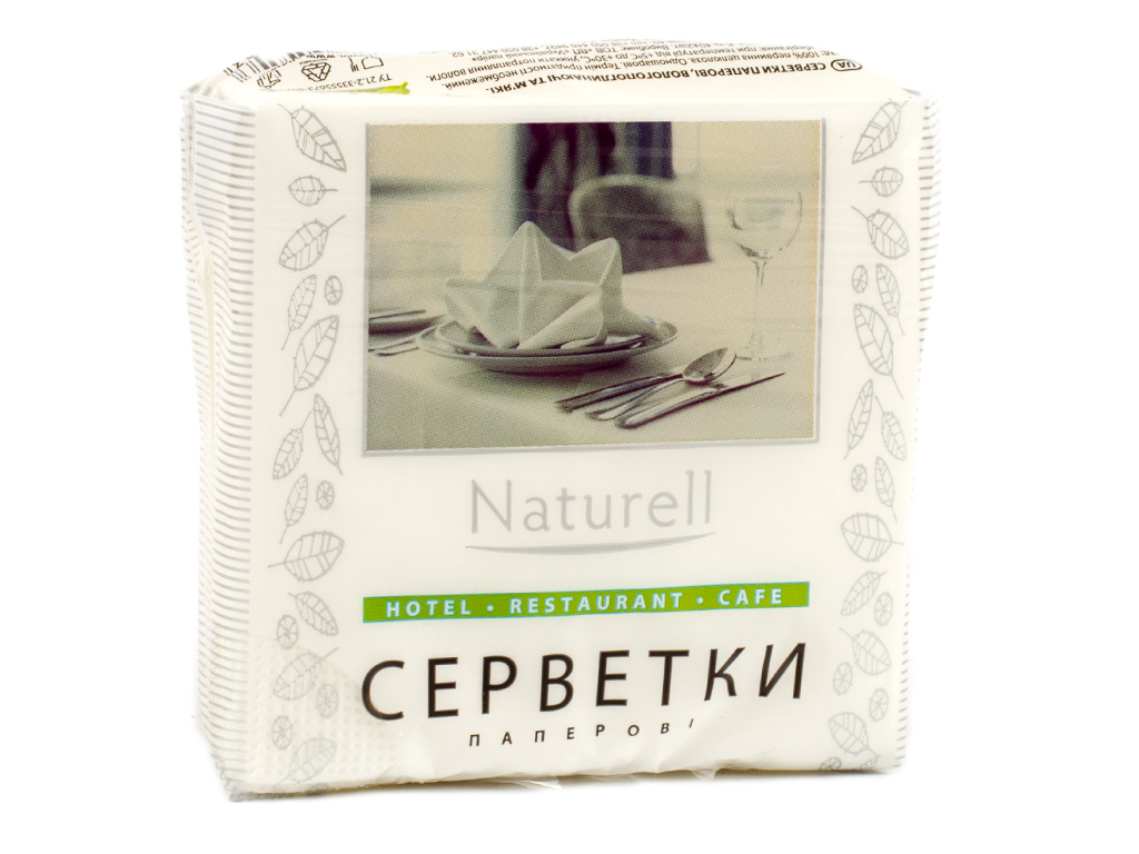 Салфетки "Naturell" белые однослойные 22x22см 40шт