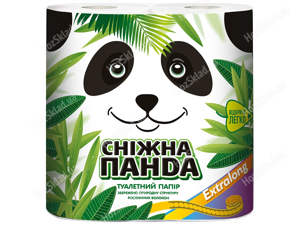 Папір туалетний Сніжна панда Extra Long двошаровий (НУ074) (ціна за упаковку 4 рулони)