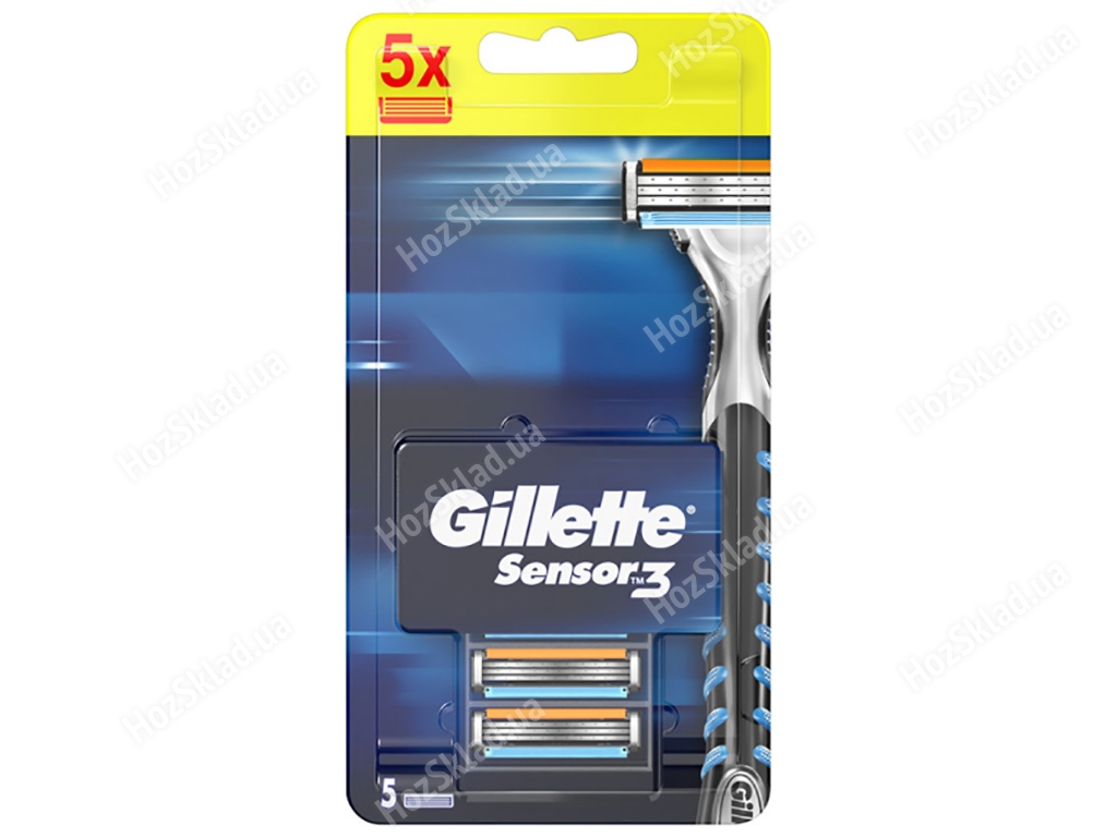 Кассеты сменные для бритвы Gillette Sensor3 3 лезвия (цена за набор 5шт)