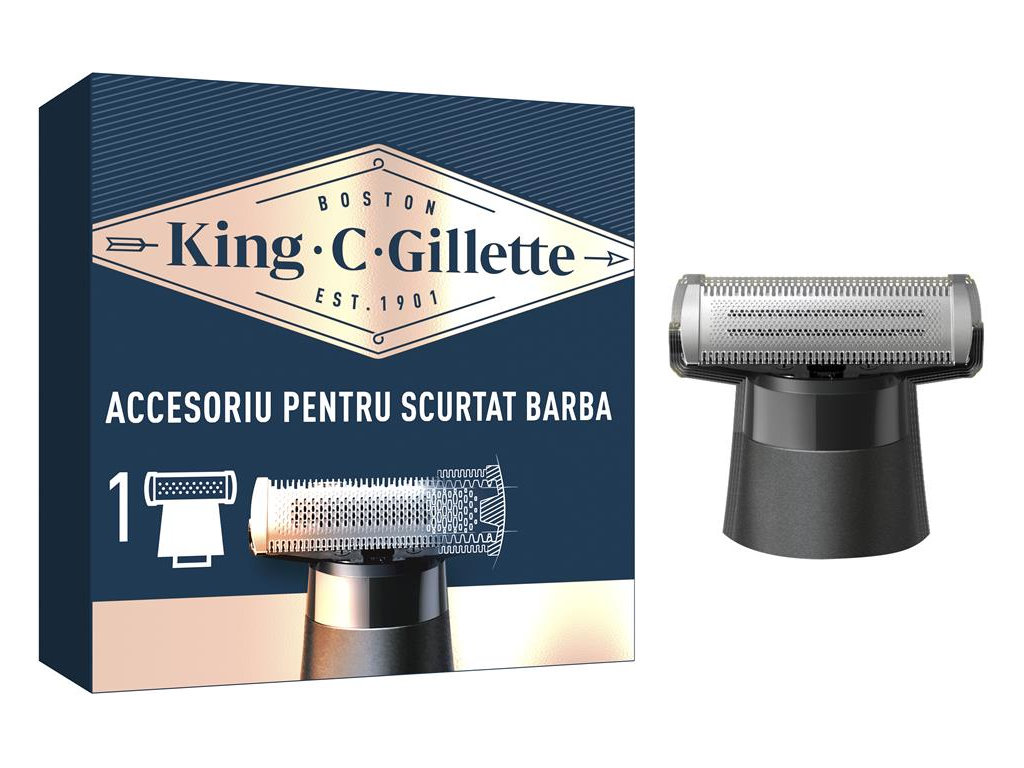 Насадка сменная Gillette King C. Style Master, для триммера, нержавеющая сталь, пластик, цвет черный
