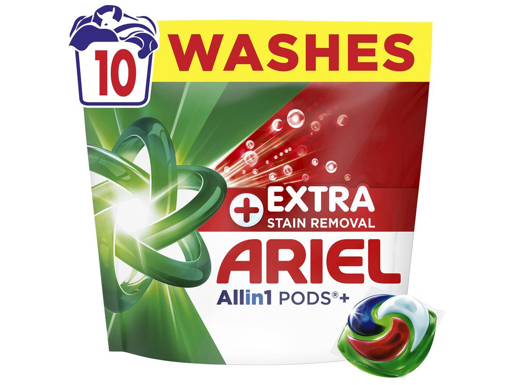 Капсулы для стирки Ariel All-in-1 Pods+ Extra, для белого белья, 10 шт