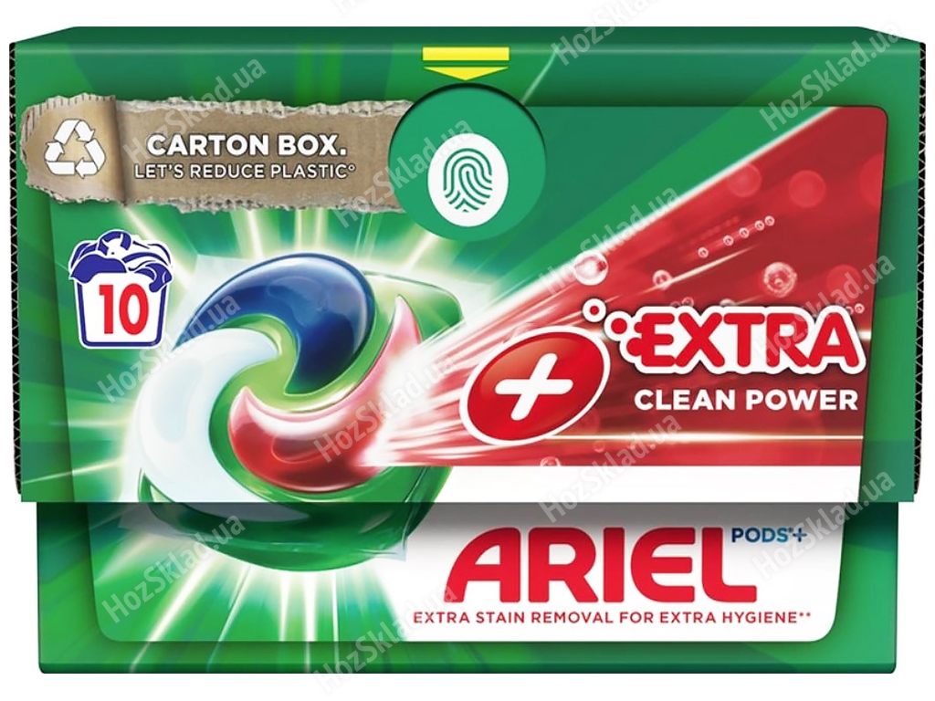 Капсули для прання Ariel Pods Екстрасила очищення, автомат, 10шт