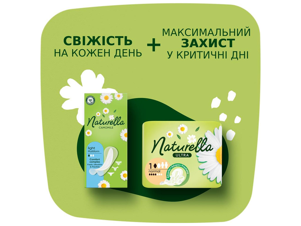 Прокладки гігієнічні щоденні Naturella Camomile Light Deo 100шт