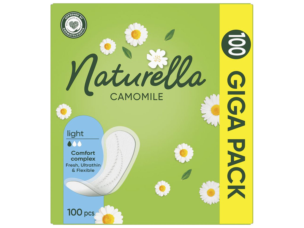 Прокладки щоденні Naturella Camomile Light, з ароматом ромашки, 1 крапля, 100шт