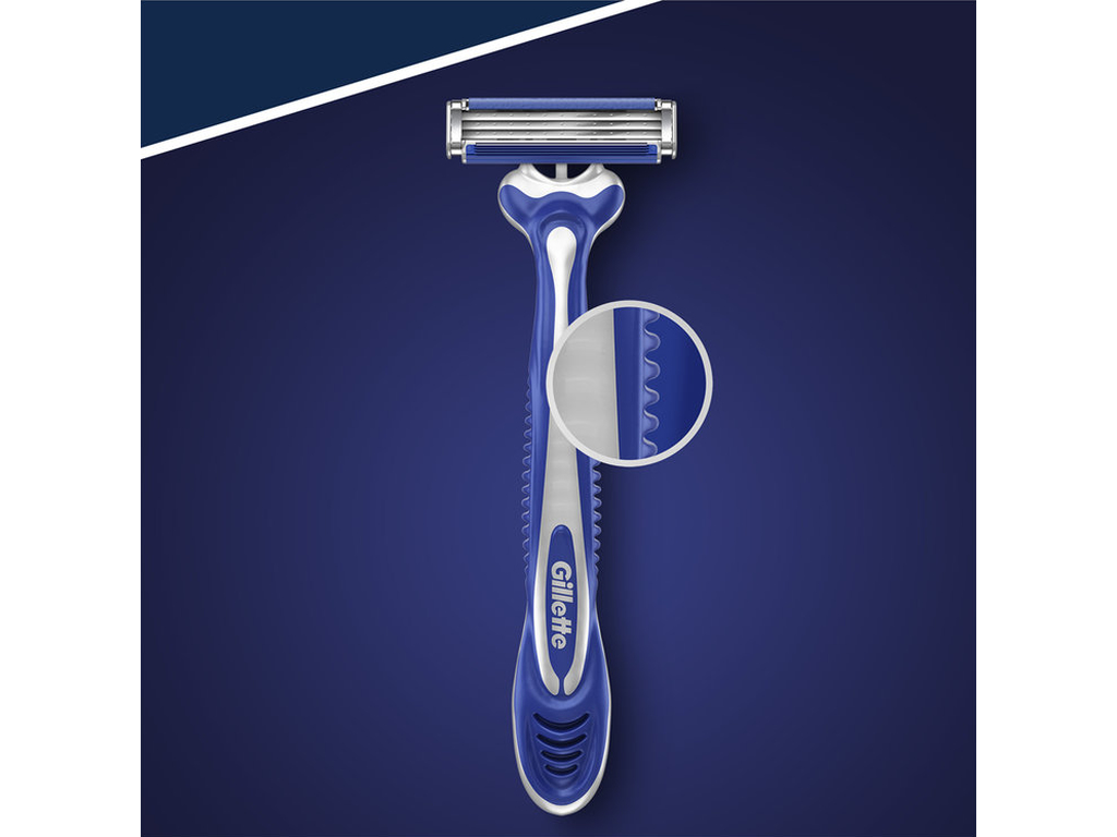 Станок для бритья Gillette Blue 3 Comfort, одноразовый, 3 лезвия, пластик, хром, 8шт