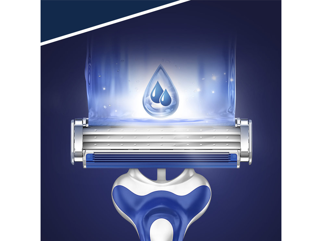 Станок для бритья Gillette Blue 3 Comfort, одноразовый, 3 лезвия, пластик, хром, 8шт