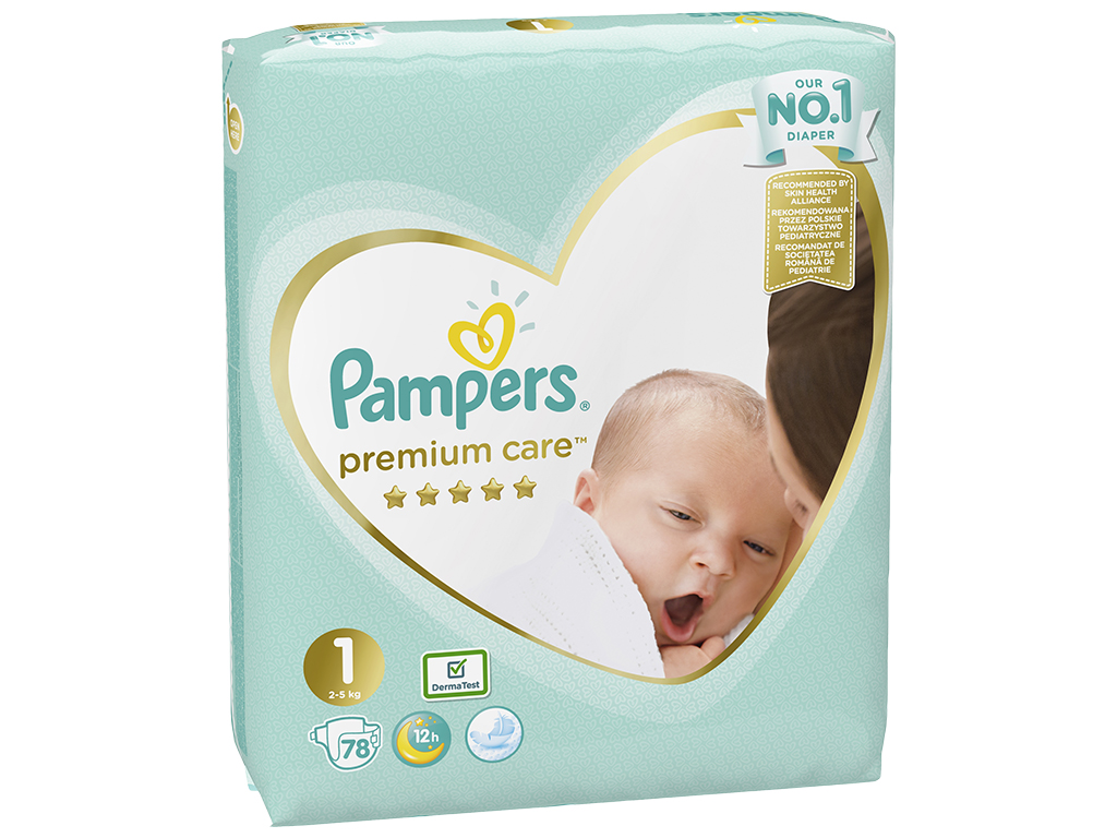 Подгузники PAMPERS Premium Care Newborn (2-5кг) 78шт