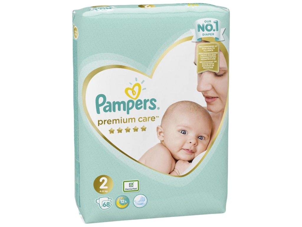 Подгузники PAMPERS Premium Care Mini (4-8кг) 68шт