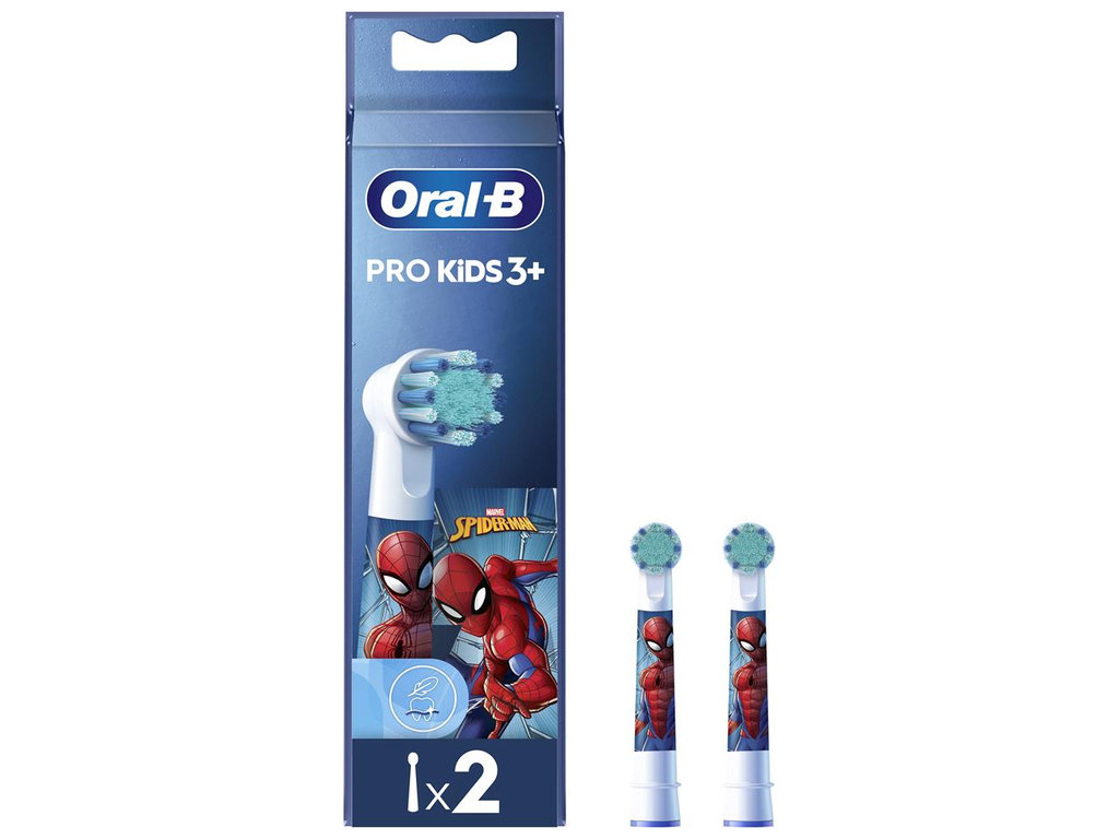 Насадки для электрической зубной щетки Oral-B Kids Spider-Man, детские, пластик, нейлон, 2шт