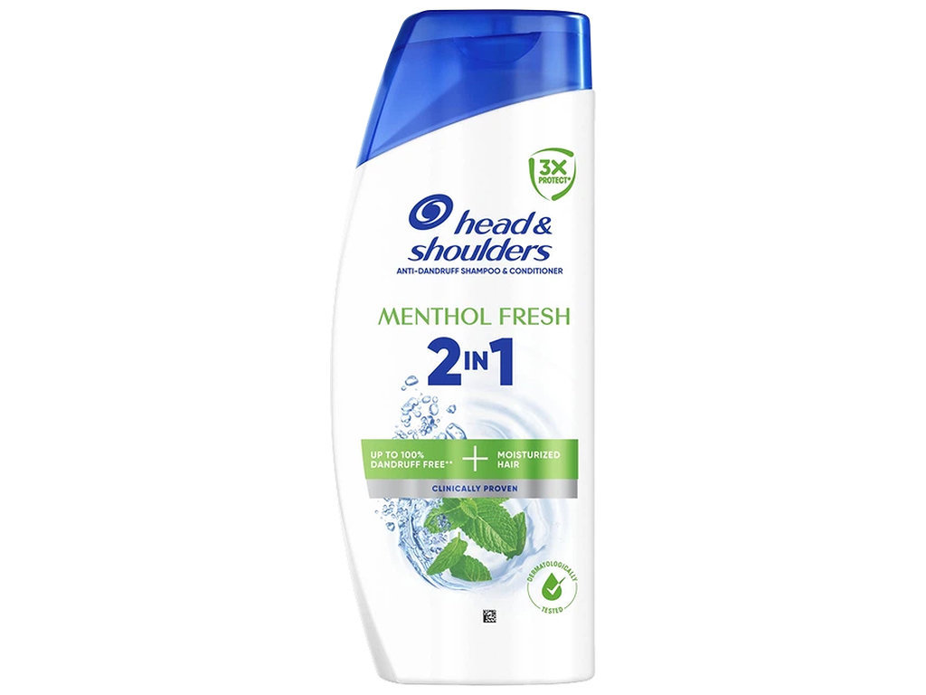 Шампунь Head & Shoulders и бальзам-ополаскиватель против перхоти 2в1, Свежесть ментола, 400мл