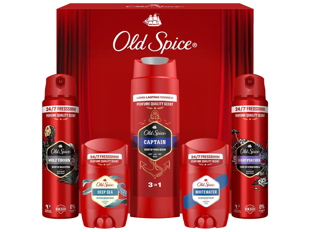 Набір подарунковий Old Spice Discovery Box, гель для душу, дезодоранти (ціна за набір 5пр)