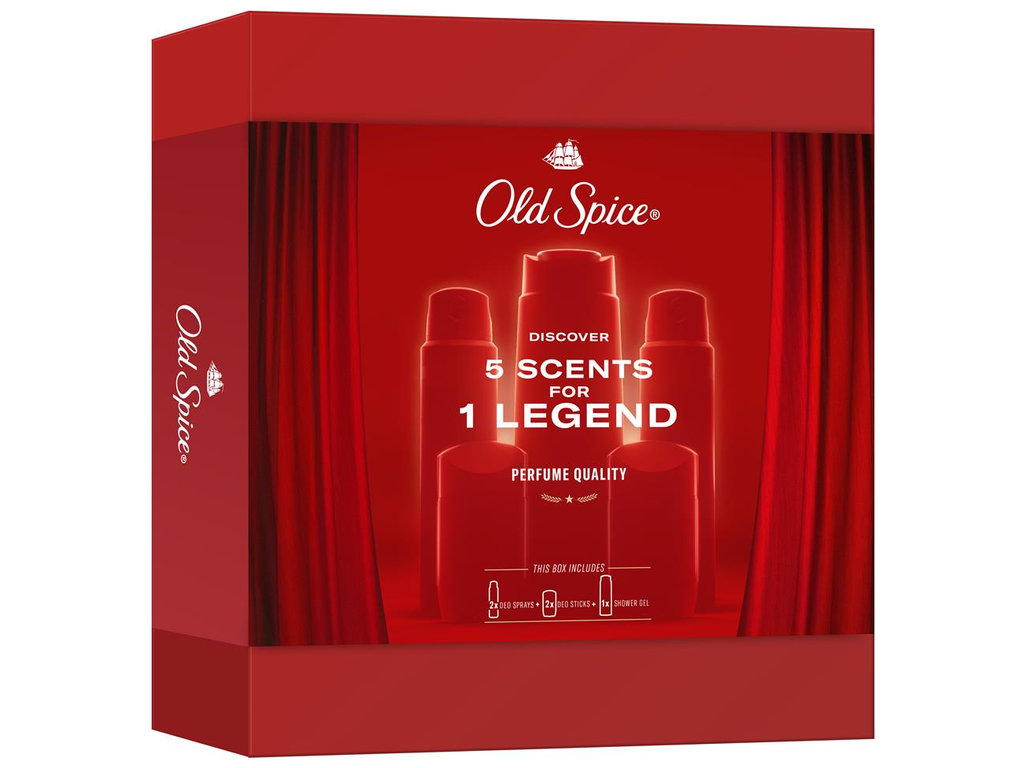 Набір подарунковий Old Spice Discovery Box, гель для душу, дезодоранти (ціна за набір 5пр)