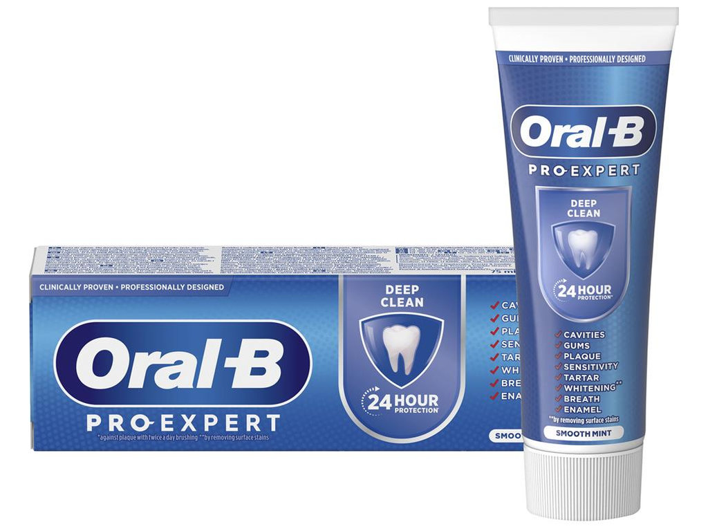 Паста зубна Oral-B Pro-Expert Глибоке очищення, для чутливих зубів, з фтором, 75мл
