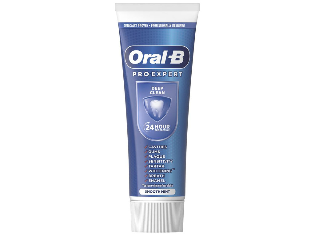 Паста зубна Oral-B Pro-Expert Глибоке очищення, для чутливих зубів, з фтором, 75мл