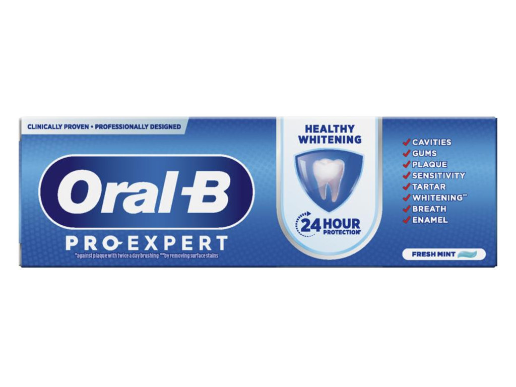 Паста зубная Oral-B Pro-Expert Здоровое отбеливание, отбеливание, защита от кариеса, с фтором, 75мл