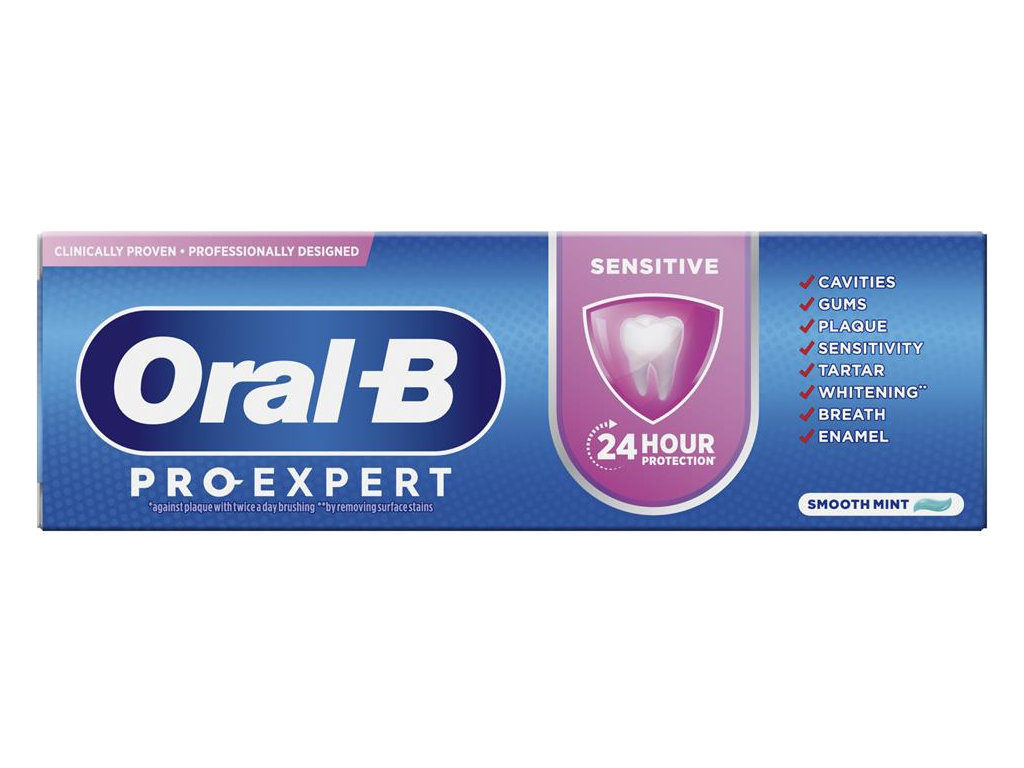 Паста зубная Oral-B Pro-Expert Деликатное очищение, для чувствительных зубов, с фтором, 75мл