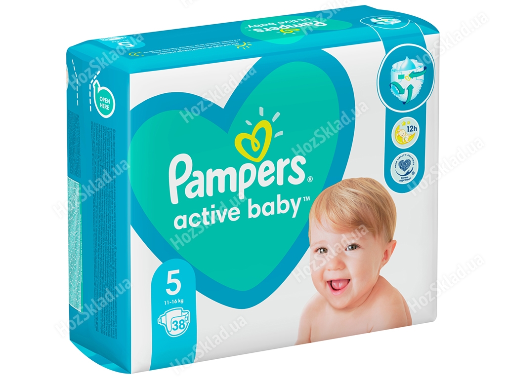 Подгузники Pampers Active Baby Junior, Размер 5 (11-16кг) 38шт
