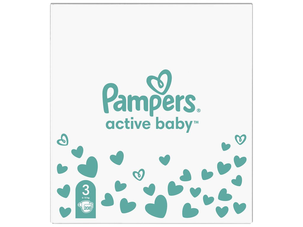 Подгузники-трусики Pampers Active Baby, одноразовые, супервпитывающие, размер 3, 6-10кг, 208шт/уп
