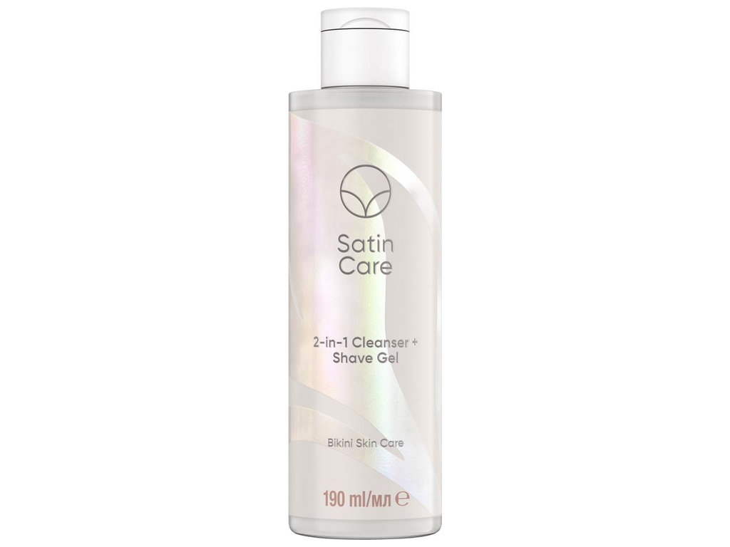 Гель для бритья Venus Satin Care 2-в-1, для интимной зоны, без спирта, 190мл