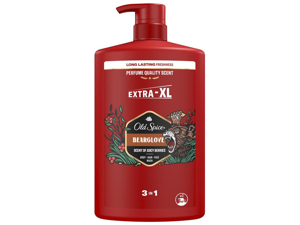 Гель для душа Old Spice Bearglove 3-в-1, аромат сочных ягод, 1л