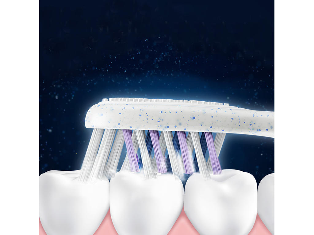 Щетка зубная Oral-B 3D White Pro-Expert, средняя жесткость, пластик, нейлон, цвет белый