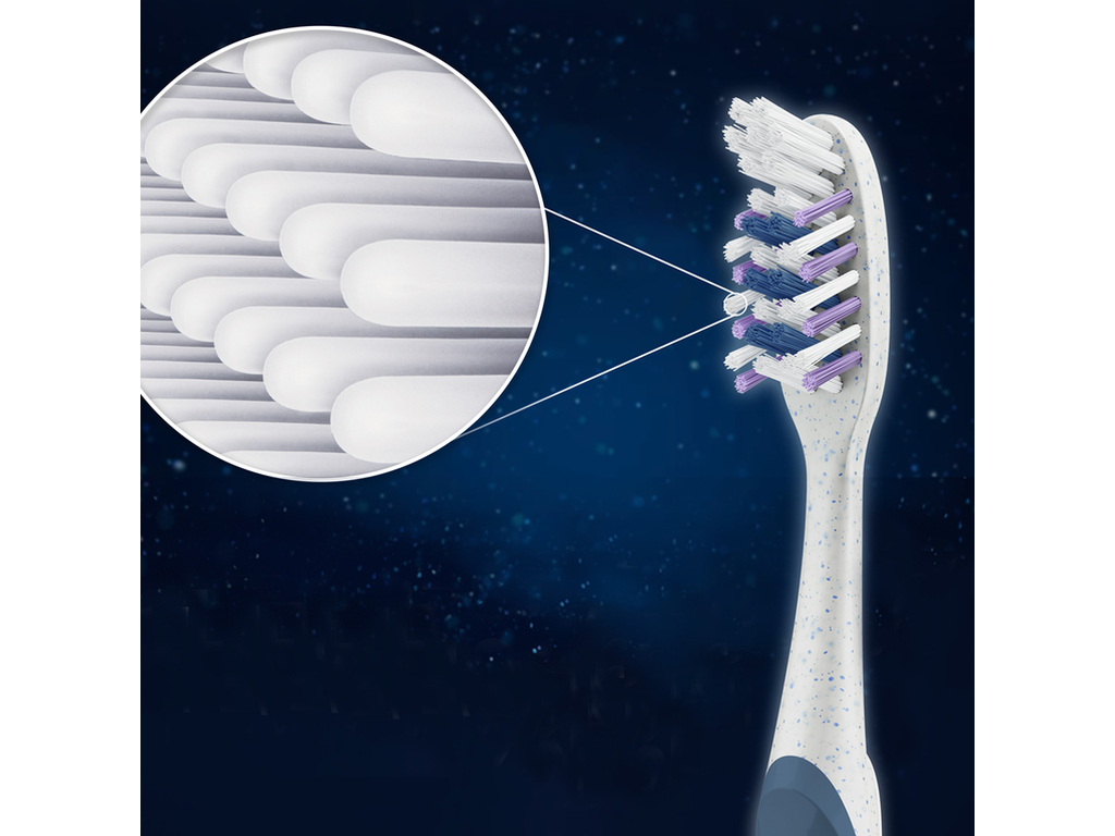 Щетка зубная Oral-B 3D White Pro-Expert, средняя жесткость, пластик, нейлон, цвет белый