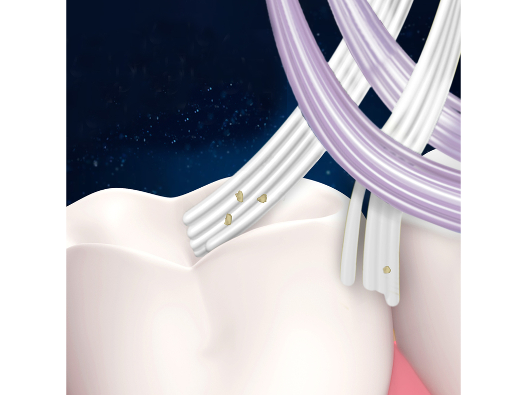 Щетка зубная Oral-B 3D White Pro-Expert, средняя жесткость, пластик, нейлон, цвет белый