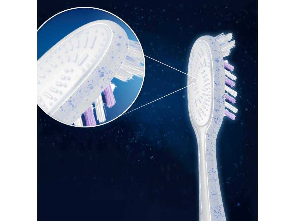 Щетка зубная Oral-B 3D White Pro-Expert, средняя жесткость, пластик, нейлон, цвет белый