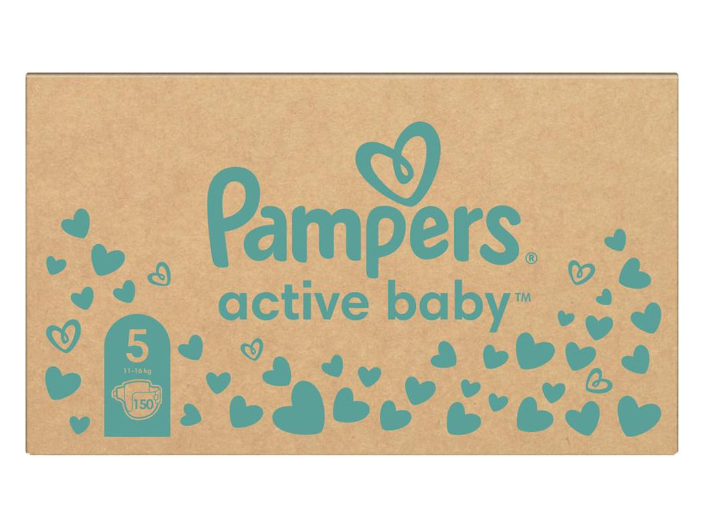 Подгузники-трусики Pampers Active Baby, одноразовые, супервпитывающие, размер 5, 11-16кг, 150шт/уп