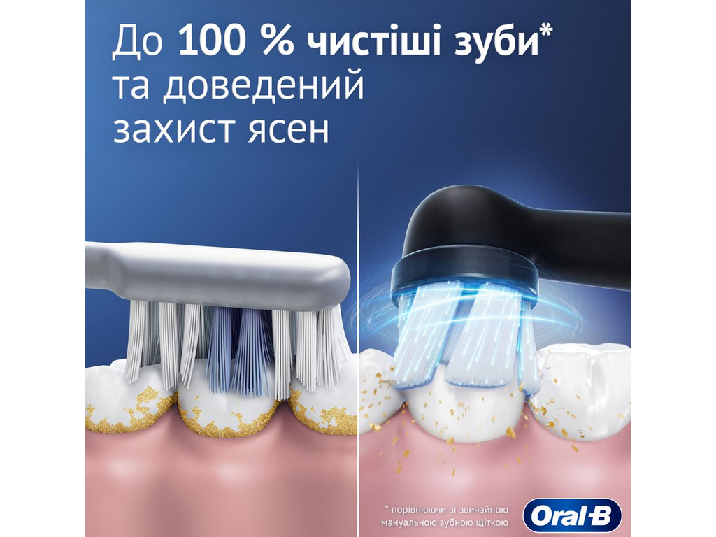 Зубна щітка електрична Oral-B iO 2, акумулятор, 3 режими, футляр, пластик, нейлон, колір чорний