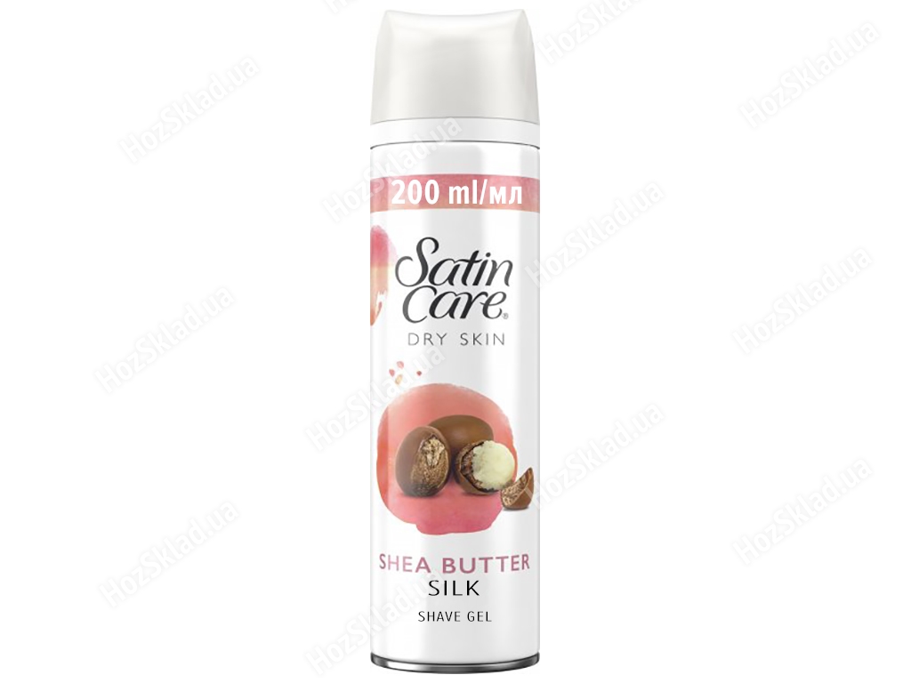 Гель для гоління Gillette Satin Care Shea Butter Silk для сухої шкіри 200мл