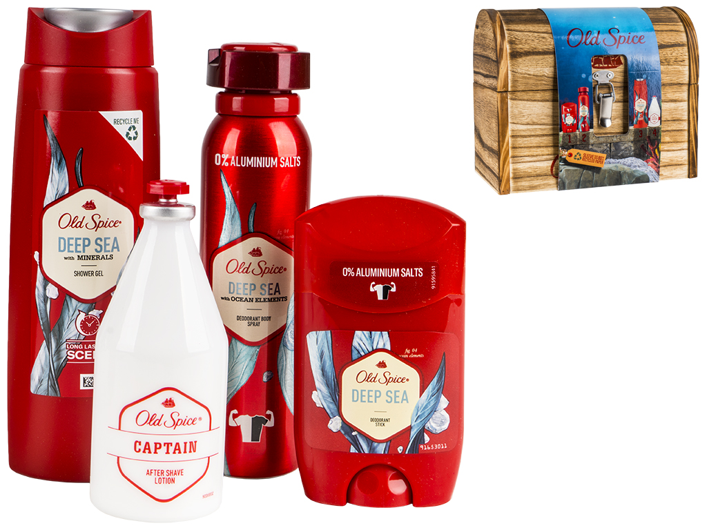 Набір подарунковий чол. Old Spice (Аероз.дез.150мл+Тверд. дез. 50мл+Гель д.душа 250мл+Лосьйон 100мл)