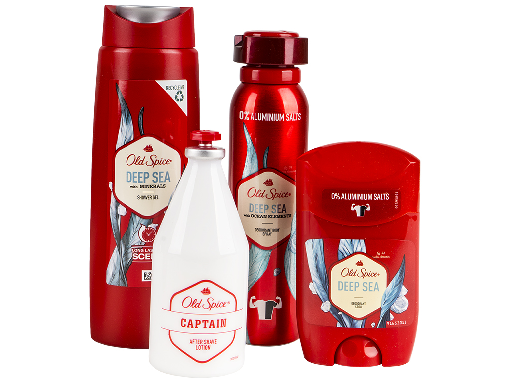 Набір подарунковий чол. Old Spice (Аероз.дез.150мл+Тверд. дез. 50мл+Гель д.душа 250мл+Лосьйон 100мл)