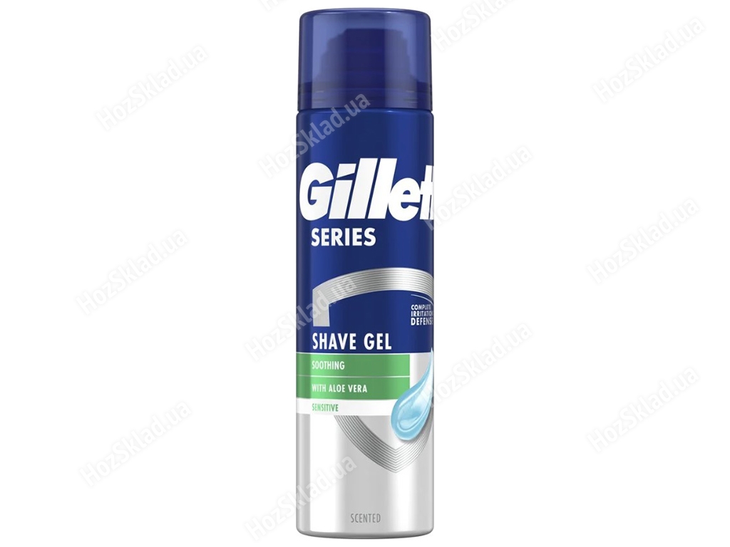 Гель для гоління GILLETTE SERIES Sensitive для чутливої ??шкіри c алое 200мл