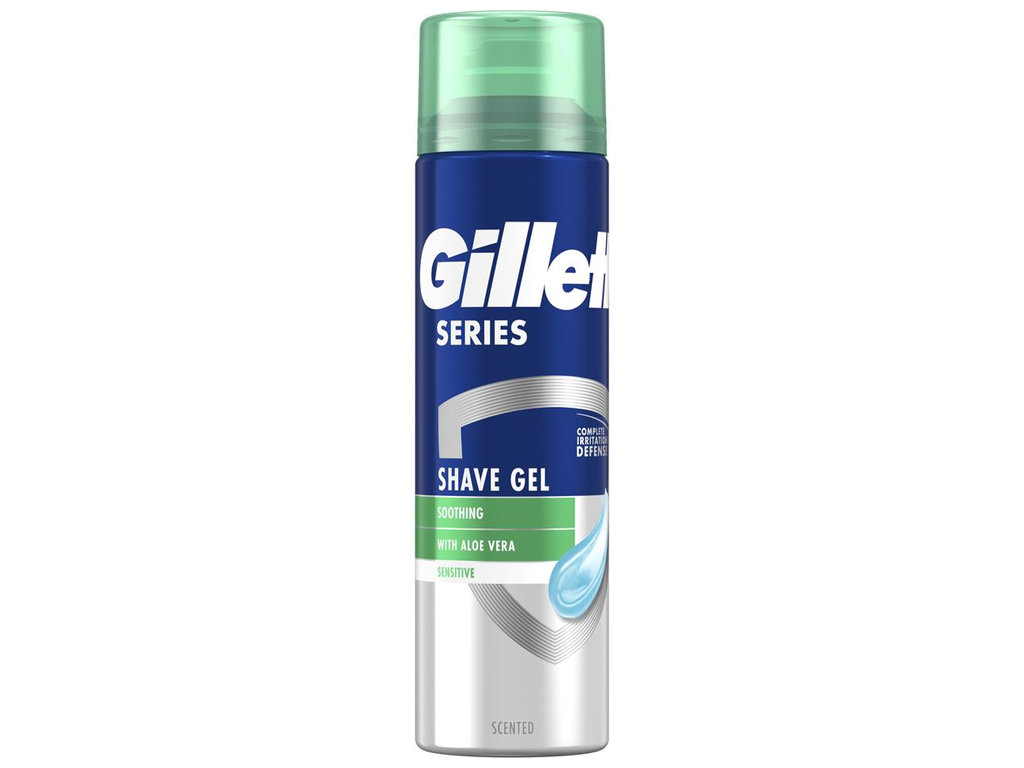 Гель для гоління Gillette Series Sensitive Skin, для чутливої шкіри, з алое вера, 200мл