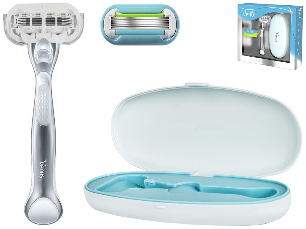 Набор подарочный женский Gillette Venus Platinum бритва cо сменной кассетой+дорожный футляр