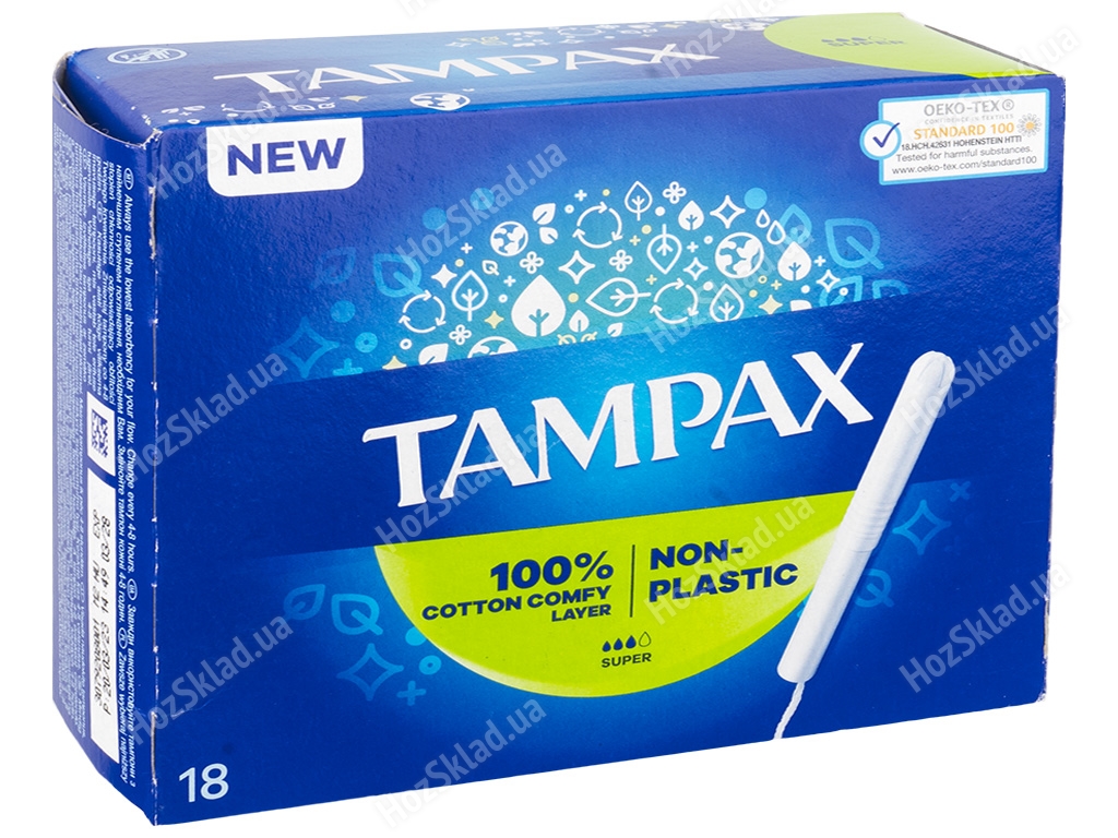 Тампони гігієнічні Tampax Супер Duo, 3краплі, 18шт
