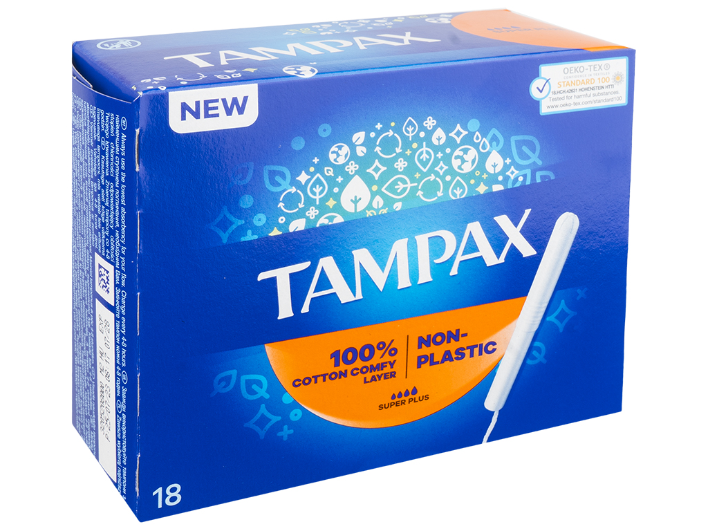 Тампоны гигиенические Tampax Super Plus Duo, 4капли, 18шт