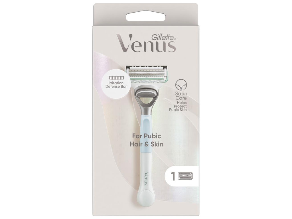 Бритва для гоління Venus Satin Care, 1 змінний картридж, метал, колір блакитний