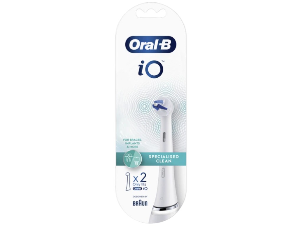 Насадки для електричної зубної щітки Oral-B iO Specialised Clean, пластик, нейлон, колір білий, 2шт