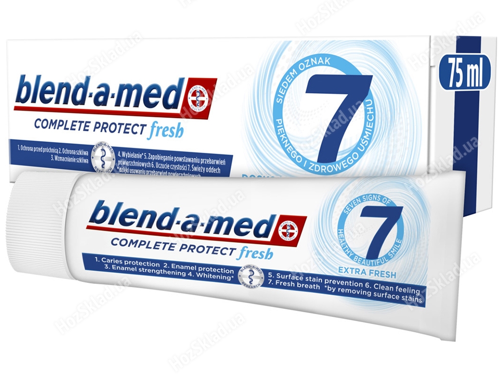 Зубная паста Blend-a-med Complete Protect 7, Экстрасвежесть, 75мл