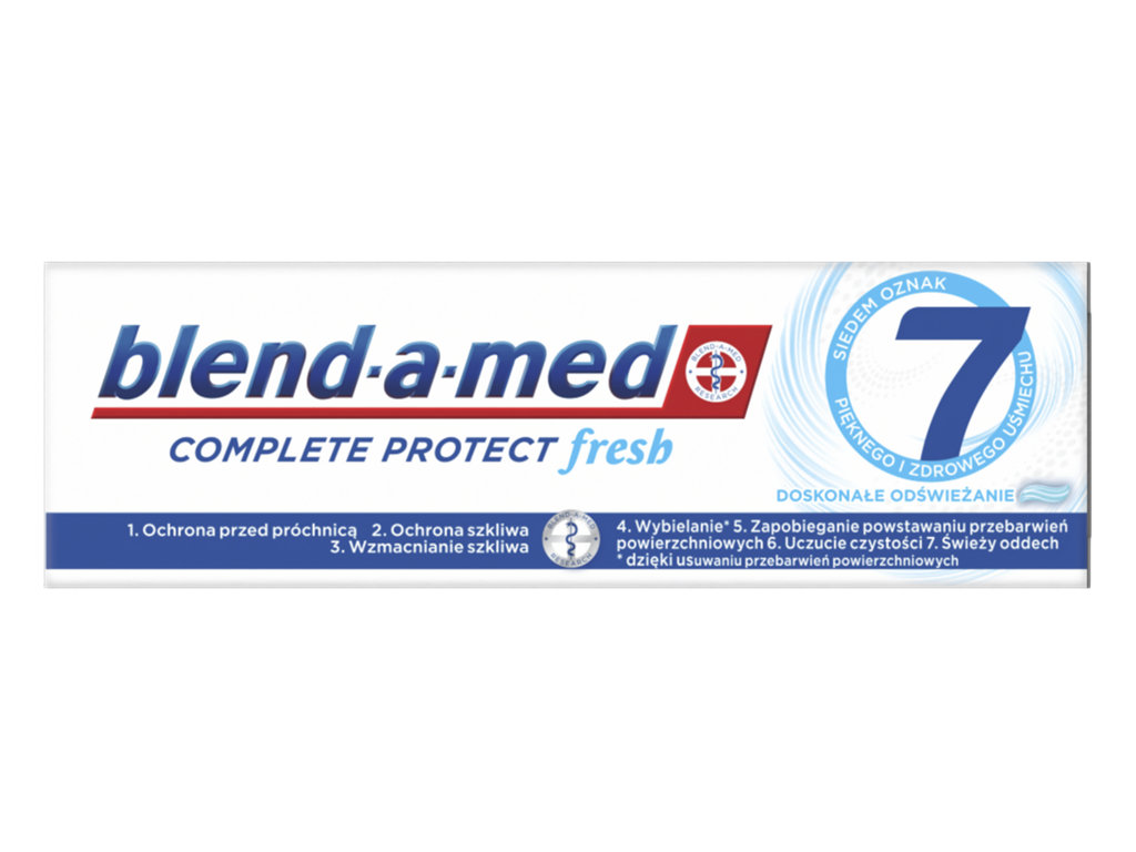 Паста зубна Blend-a-med Complete Protect 7, з фтором та м'ятою, комплексна дія, 75мл
